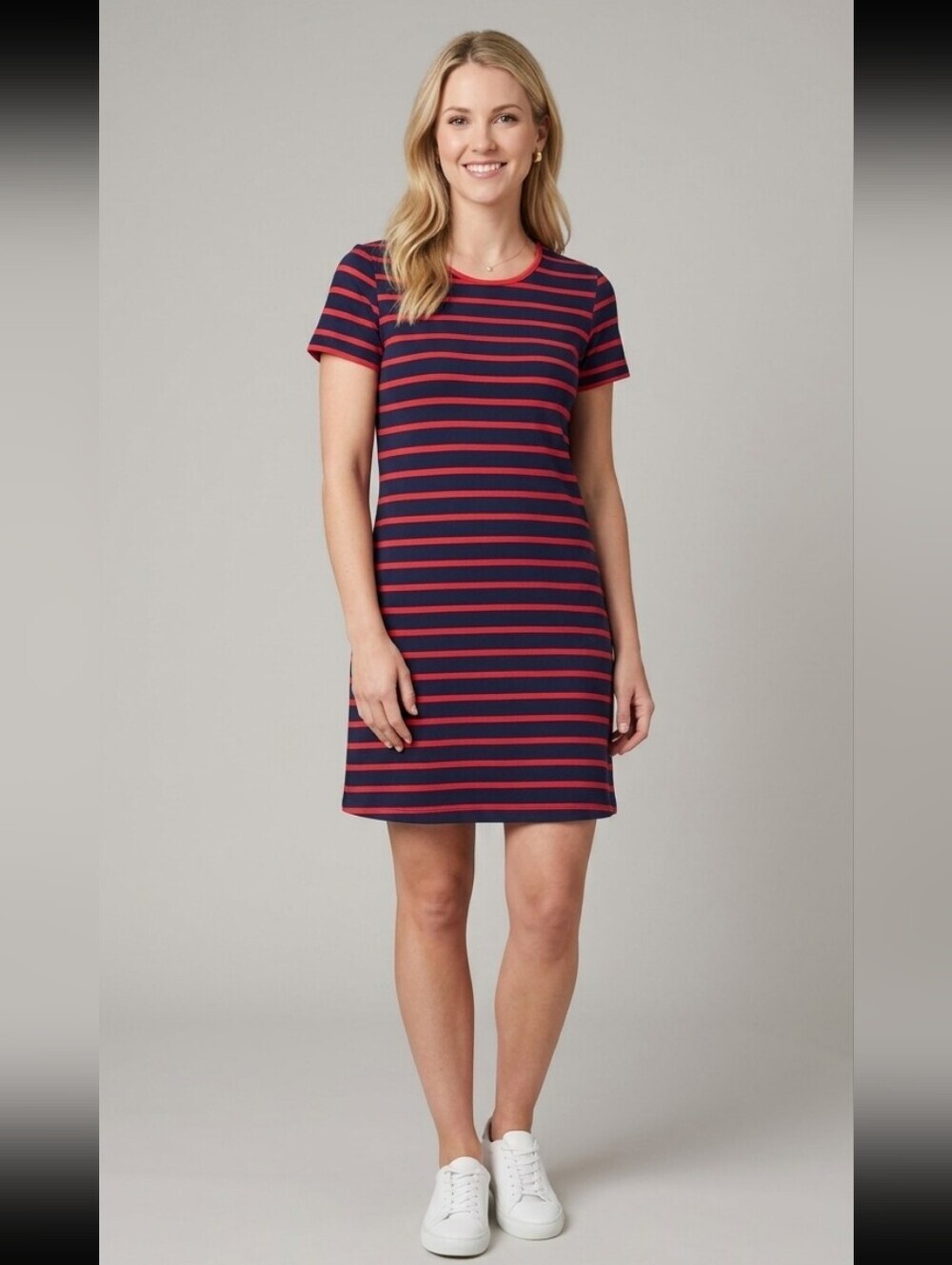 DKNY mini stretch summer slinky stripe dress SZ Small